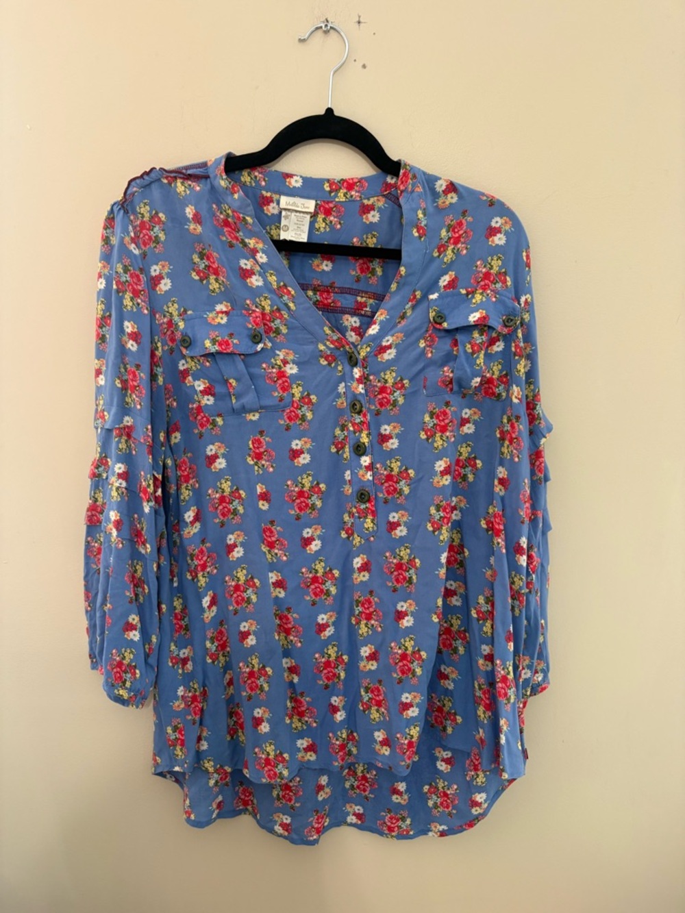 Matilda Jane Blue Floral Button-Front Tunic